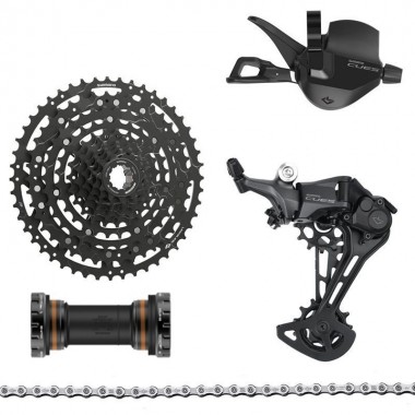 Комплект Shimano CUES U6000, 1х10ск, переключатель, манетка, система, каретка, кассета, цепь Комплект Shimano CUES U6000, 1х10ск, переключатель, манетка, система, каретка, кассета, цепь