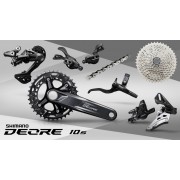 Комплект Shimano Deore SL M4100, 10ск,переключатель Deore RD-M4120, манетка Deore SL-M4100-R, кассета 11-46 Sunshine, цепь KМС Х10-116L