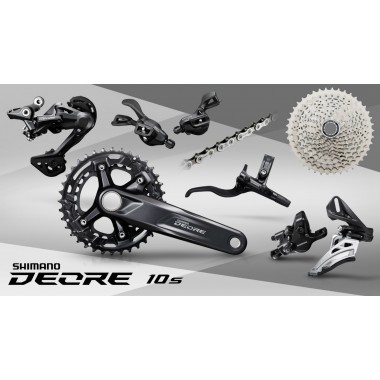 Комплект Shimano Deore SL M4100, 10ск,переключатель Deore RD-M4120, манетка Deore SL-M4100-R, кассета 11-46 Sunshine, цепь KМС Х10-116L Комплект Shimano Deore SL M4100, 10ск,переключатель Deore RD-M4120, манетка Deore SL-M4100-R, кассета 11-46 Sunshine, цепь KМС Х10-116L