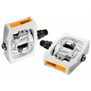 Педали SHIMANO T400 SPD Click R с шипами, белые