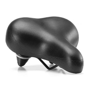 Седло Selle Royal Classic FREETIME MODERATE, Royalgel, обивка Act.tex, 218ч267мм, 730г, эластомеры, рейлы сталь, unisex, чёрное Седло Selle Royal Classic FREETIME MODERATE, Royalgel, обивка Act.tex, 218ч267мм, 730г, эластомеры, рейлы сталь, unisex, чёрное