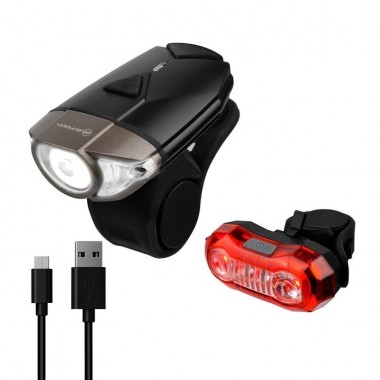 Комплект фонарей Briviga USB bike light set EBL-039+EBL-2265A, перед 380 лм + задний 40 лм. Комплект фонарей Briviga USB bike light set EBL-039+EBL-2265A, перед 380 лм + задний 40 лм.