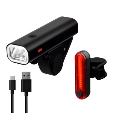 Комплект фонарей Briviga USB bike light set EBL-3304+EBL-3303, перед 400 лм + задний 30 лм. Комплект фонарей Briviga USB bike light set EBL-3304+EBL-3303, перед 400 лм + задний 30 лм.