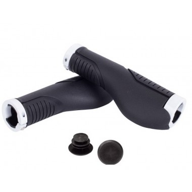 Грипсы Green Cycle GC-G212 140 мм с белыми замками Грипсы Green Cycle GC-G212 140 мм с белыми замками